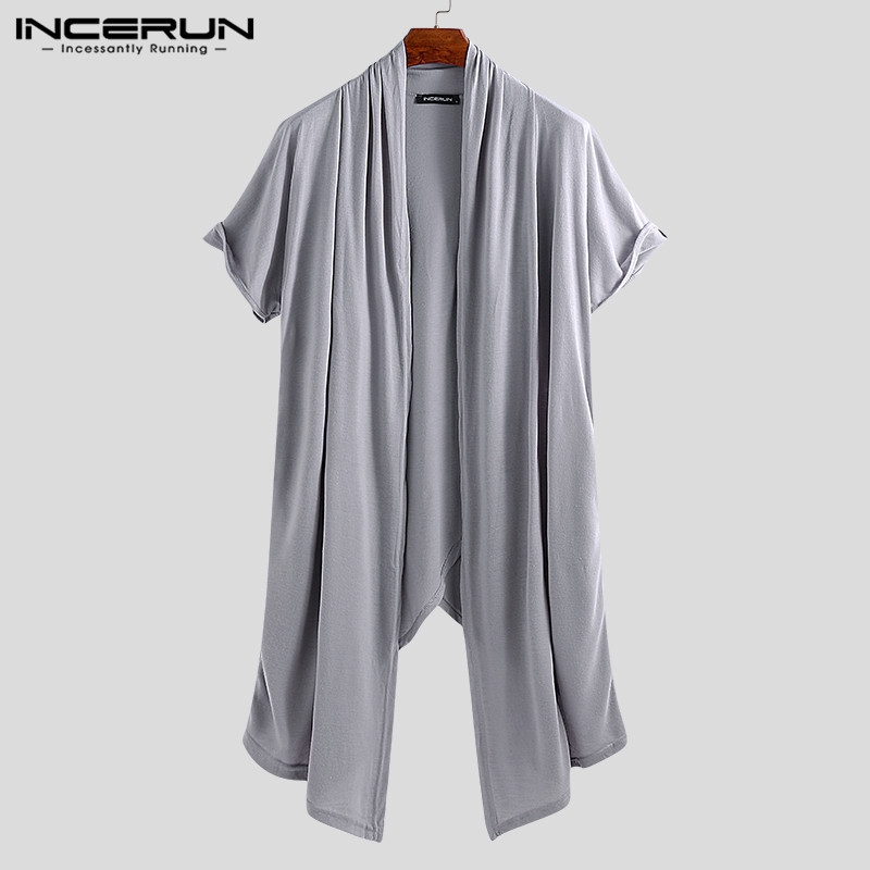Áo Khoác INCERUN Cardigan Tay Ngắn Dành Cho Nam