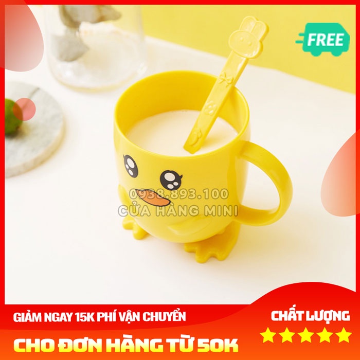 Ly Tập Uống Nước Chất Liệu Lúa Mạch Hình Con Vịt Cho Bé - Dung Tích 340ml