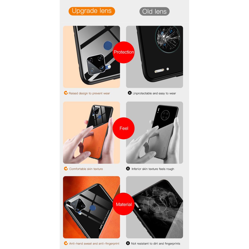 Ốp Điện Thoại Da Viền Silicon Mềm Cho Realme Narzo 30A / Narzo 30 Pro / Nazo 20 / Realme C25 / C20 / C15 / C12 Realme 8 5G