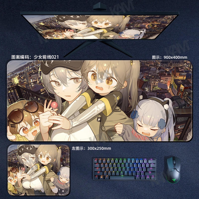 Kam Phim hoạt hình Cô gái Mặt trước Dày Tấm lót chuột chơi game lớn 800mmx300mm Tấm lót bàn Máy tính không thấm nước Tấm lót chuột HD In hình văn phòng Bàn phím chuột Trang trí phòng