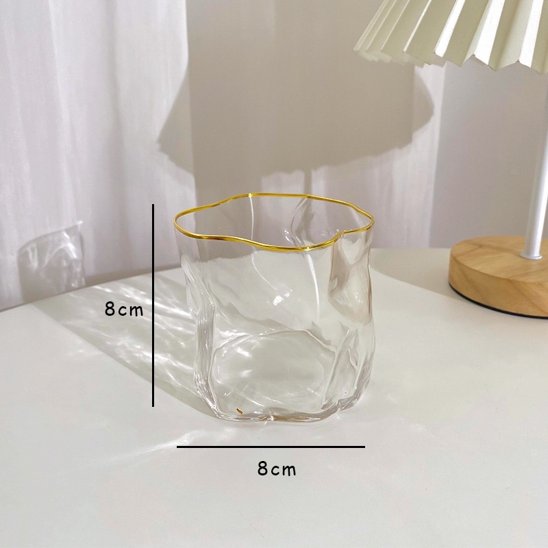 Ly Thuỷ Tinh Hoạ Tiết Sóng Nước