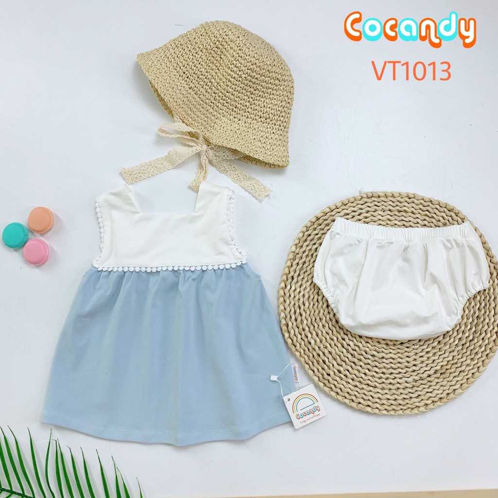 [Cocandy Official Store] Váy cho bé gái -chất liệu thun cotton kèm quần chíp