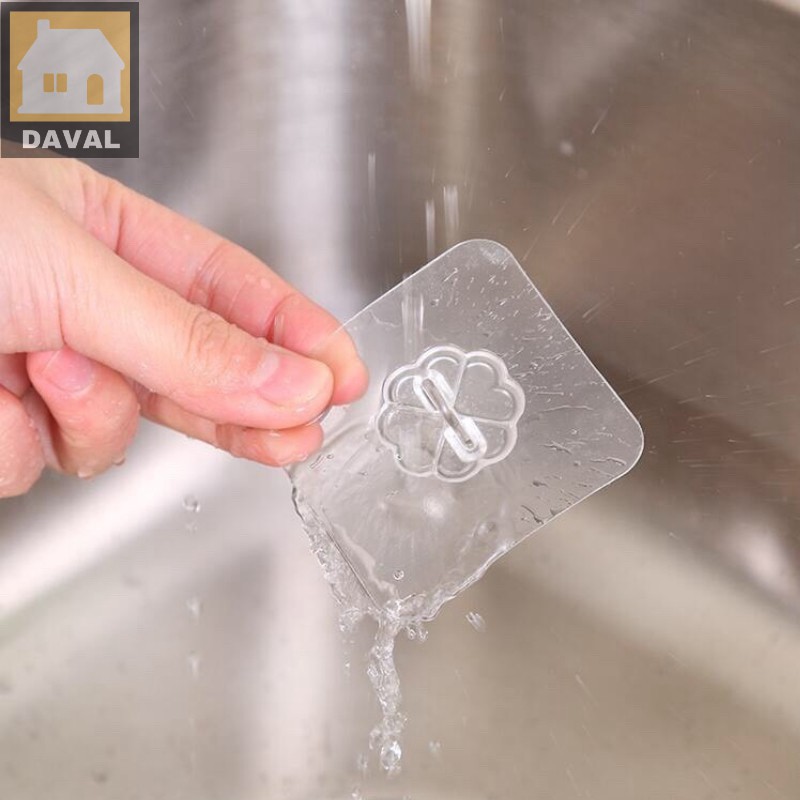 Móc Dán Tường FreeShip Combo 3 Móc Cường Lực Trong Suốt Siêu Dính- Móc treo đồ chịu lực 10kg