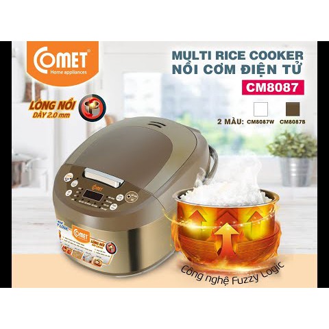 Nồi Cơm Điện Tử Comet CM8087 1.8L - 860W- Hàng chính hãng