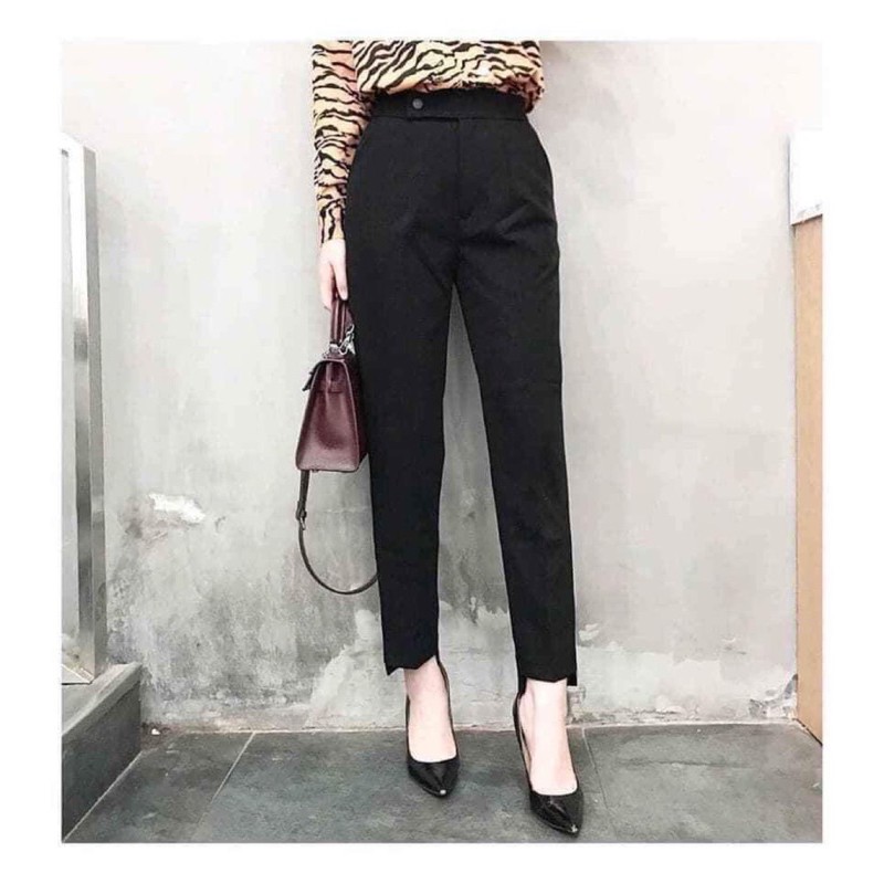 Quần Baggy Công Sở Gấu Lệch, chất vải tuyết mưa loại 1 đứng phom, gọn dáng