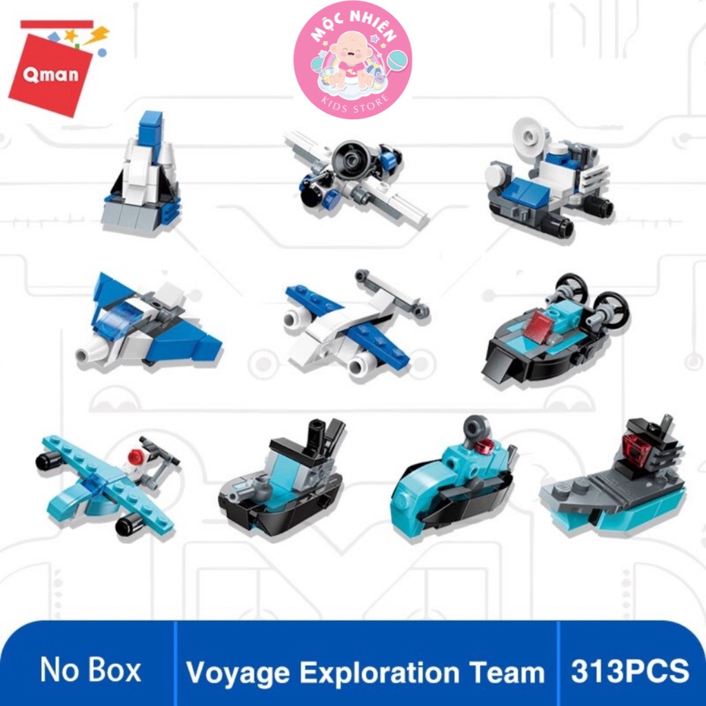 Đồ chơi lắp ráp xếp hình Qman 2101 Toàn Năng  và Qman 42104 Biệt Đội Biến Hình - Dành cho bé 6y