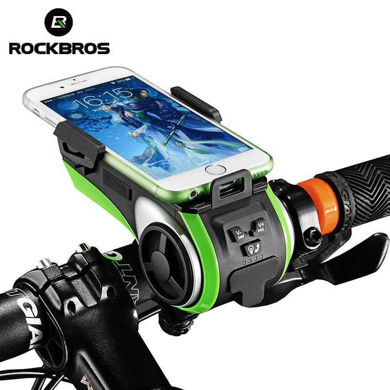 Rockbros Loa Nghe Nhạc MP3 4400mAh Kiêm Đài Fm 5 Trong 1 Chống Nước Cho Xe Đạp