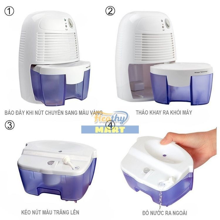 [Nhỏ Gọn Tiện Dụng] Máy Lọc Không Khí Máy Hút Ẩm Mini Dehumidifier Top 6 Máy Hút Ẩm Gia Đình Bán Chạy Nhất