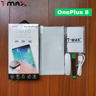 Kính cường lực Oneplus 8 UV T-Max LIQUID trơn mượt Full màn trong suốt cao cấp tmax ( có đèn )