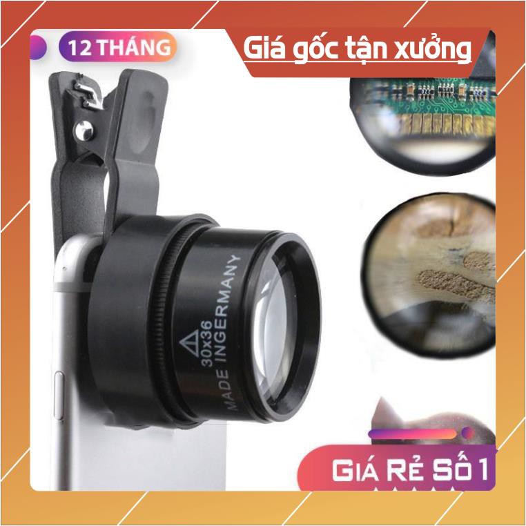 Kính lúp 30X 💗FREESHIP💗 Kính lúp kẹp điện thoại cao cấp ( Made in Germany )