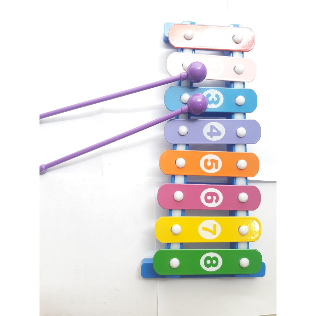 Đồ Chơi Đàn Gõ Xylophone 8 Thanh Kèm Số Cho Bé Phát Triển Năng Khiếu Âm Nhạc. Kích Thích Tư Duy