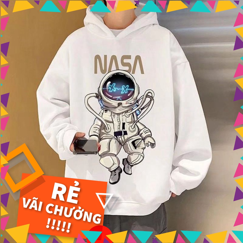 Hot Trend) ÁO KHOÁC HOODIE NỈ NGOẠI Phi Hành Gia Nasa (HD3000 - Dày Đẹp)
