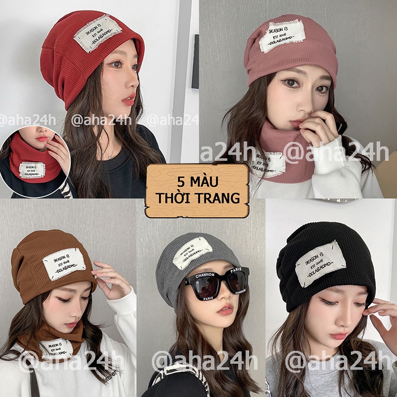Mũ đa năng vừa đội vừa làm khăn quàng cổ thời trang nam nữ AH1695