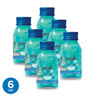 Combo 6 hủ kẹo Play More hương Bạc hà mới 22g/hủ