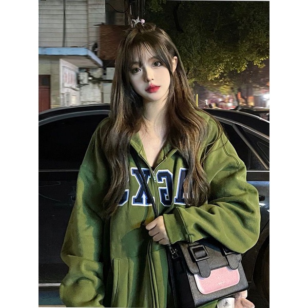 Áo Khoác Cardigan Có Nón Dáng Rộng Phong Cách Hàn Quốc Thời Trang Mùa Thu Kiểu Mới Dành Cho Bạn Nữ