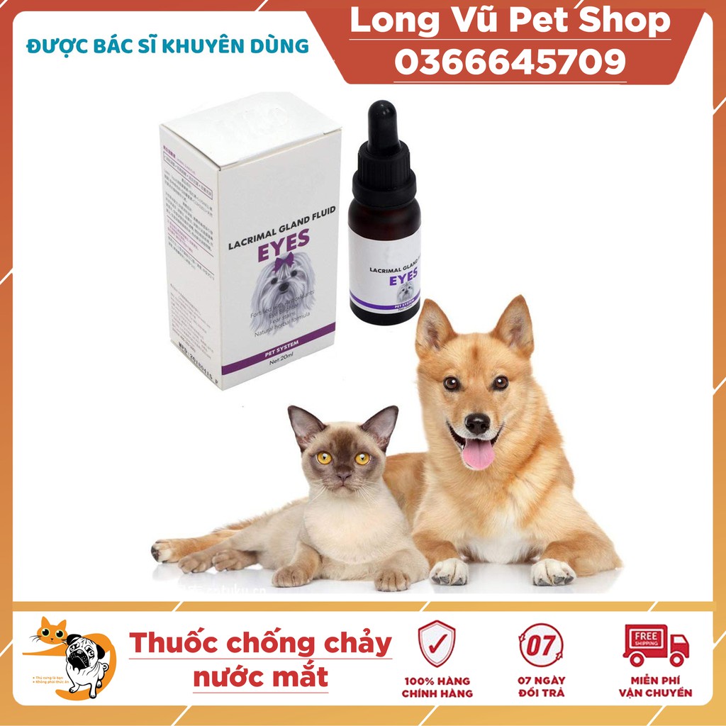 Siro Uống Chống Chảy Nước Mắt Ở Chó Mèo Lacrimal Gland Fluid Eyes 20ml