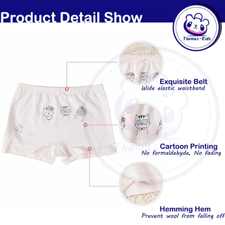 Bộ 2 quần lót Boxer cho bé gái B156
