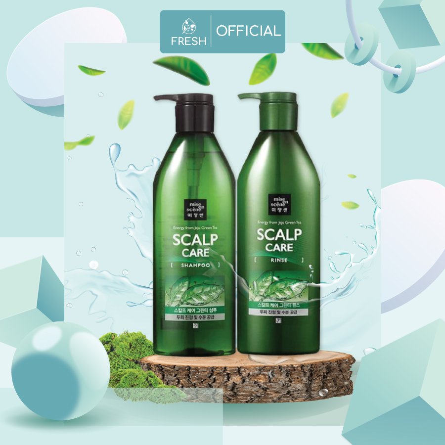 Dầu Gội Đầu Trà Xanh KÈM Xả Hàn Quốc MISEEN Scalp Care 680ml - FRESH OFFICIAL