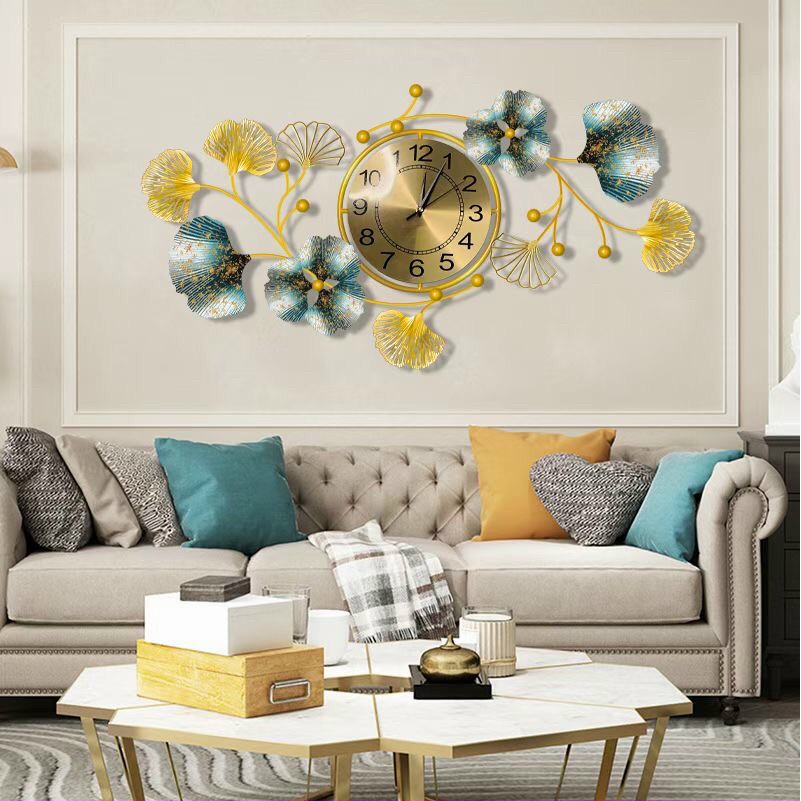 [ HÀNG MỚI ] Tranh Sắt Nghệ Thuật Decor Trang Trí Đồng Hồ Phong Cách Mới-Hàng Nhập Khẩu ( KT -50*95cm)