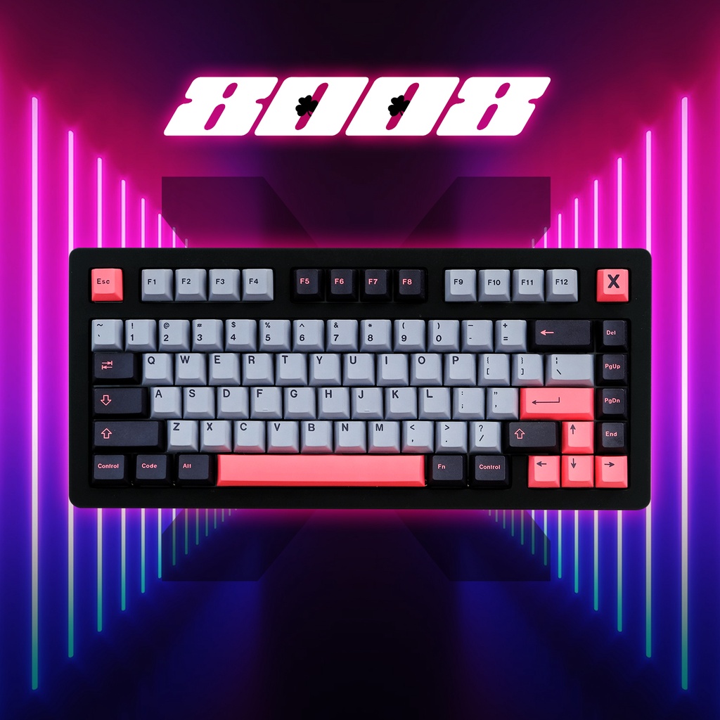 129 Key PBT GMK 8008 Keycaps Cherry Profile DYE SUB Nhật Bản Keycap dành cho bàn phím cơ Cherry MX Switch