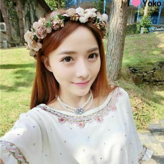 Vòng Hoa Đội Đầu Thanh Lịch Cho Cô Dâu