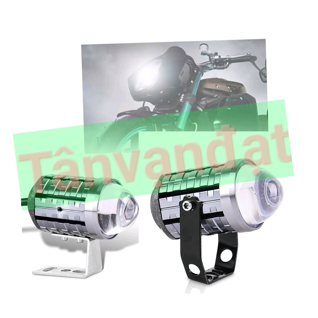 Bóng đèn bi cầu led đèn Trợ sáng 2 màu Vàng Trắng YWZ thiết kế mới kèm 2 chân gá lắp