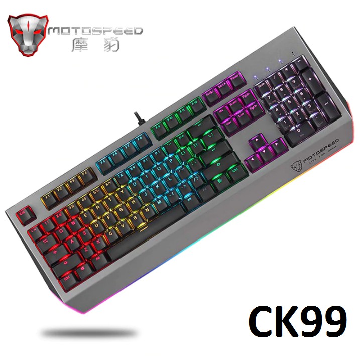 [Mã SKAMA06 giảm 8% đơn 250k]Bàn phím cơ game thủ Motospeed CK99 Gaming Keyboard LED Rainbow chống nước