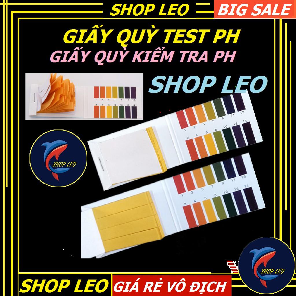 Giấy Quỳ Tím thử độ PH Thang Đo Từ 1 Đến 14 - 80 miếng kèm bảng màu - giấy quỳ test PH - Phụ kiện cá cảnh - shopleo