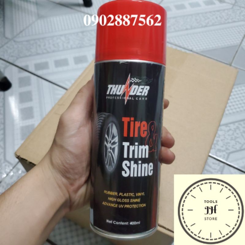 Chai Thunder 400ml xịt bảo dưỡng, làm bóng tăng tuổi thọ VỎ XE, NHỰA XE