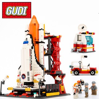 Lắp ghép Mô hình GUDI 8815 City Spaceport Space Shuttle Trung tâm phóng không gian