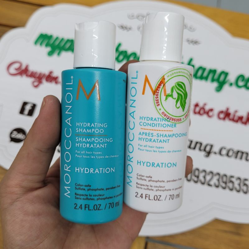 DẦU GỘI VÀ XẢ MOROC (DƯỠNG ẨM HYDRATION - SUÔN MƯỢT SMOOTH - PHỤC HỒI REPAIR) 70ML