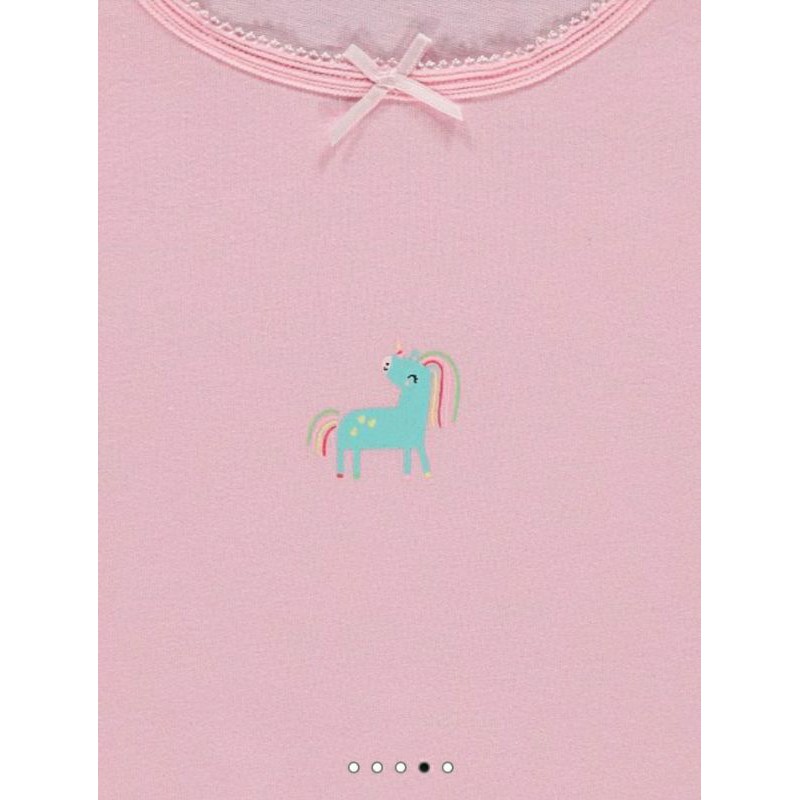 Set 5 áo ba lỗ Unicorn chất cotton cho bé gái G.eorge UK A.uth size 4 5y