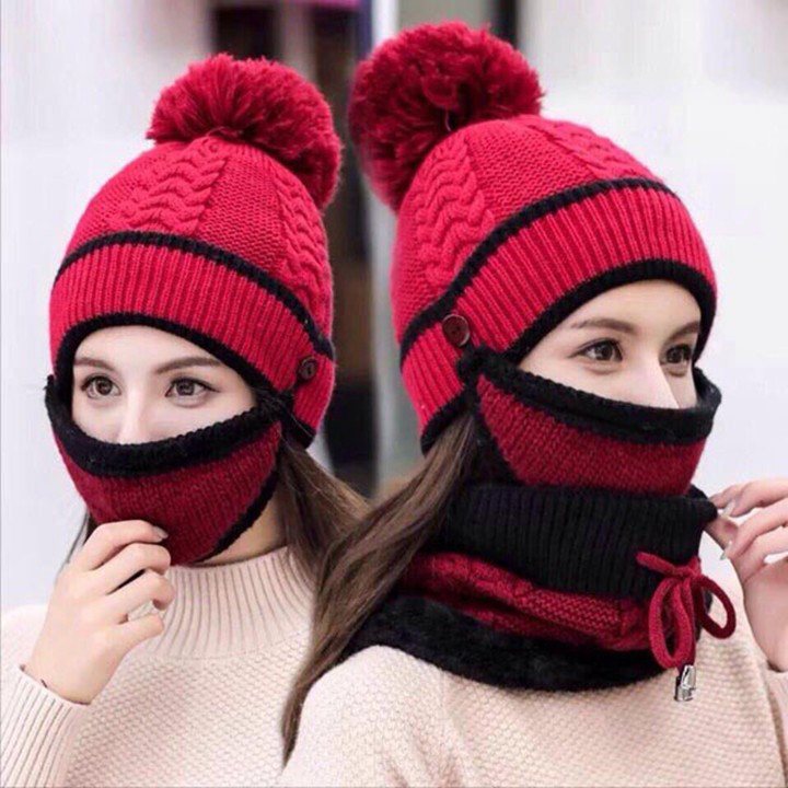 Set Khăn Mũ Len Cho Nữ