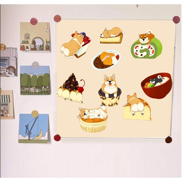 Tranh vải treo tường sumikko TVTT4 tonton usagyuuun shiba pusheen cute hoạt hình dễ thương 45x45cm