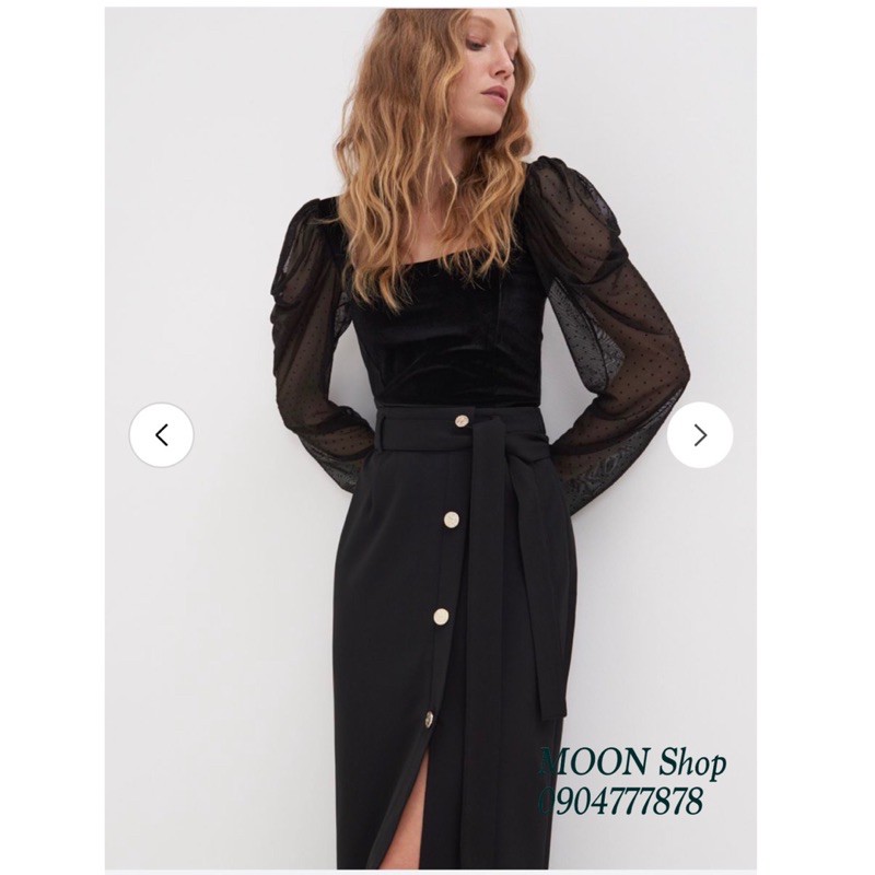 SK060221-Chân váy midi đen xuất Anh | BigBuy360 - bigbuy360.vn