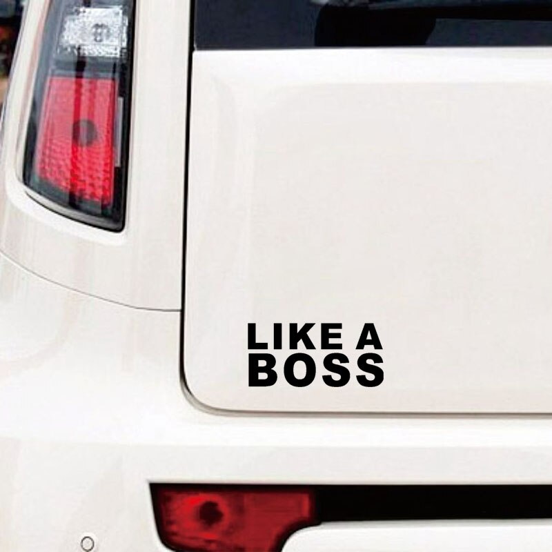 Miếng Dán Trang Trí Xe Hơi In Chữ &quot;Like A Boss&quot; 15.1cm X 7cm