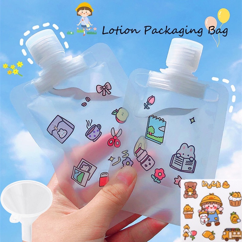 1 Túi Nhựa Rỗng Dạng Bóp Dung Tích 30ml 50ml 100ml Dùng Đựng Mỹ Phẩm Khi Đi Du Lịch