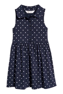 [H&M] Đầm thun cổ sơ mi H&M