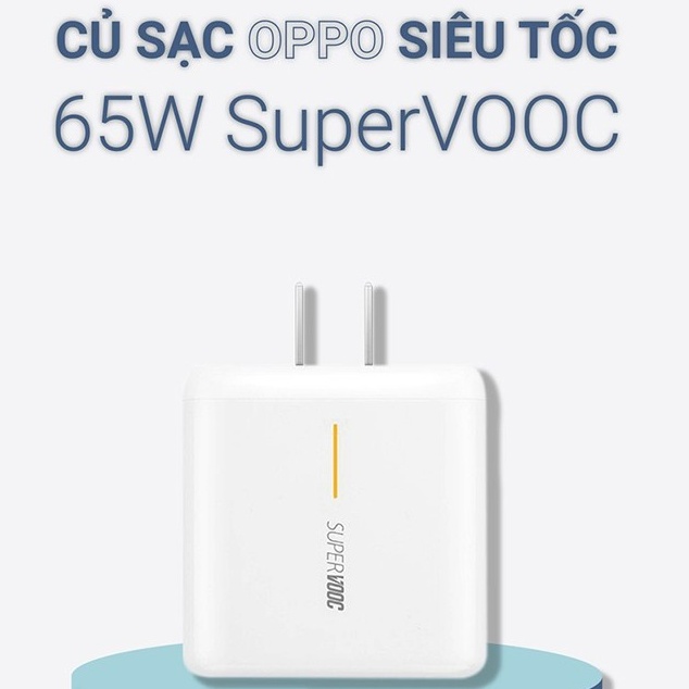 Củ Sạc Oppo 65W Vooc Chính Hãng Siêu Nhanh - Bảo Hành 12 Tháng