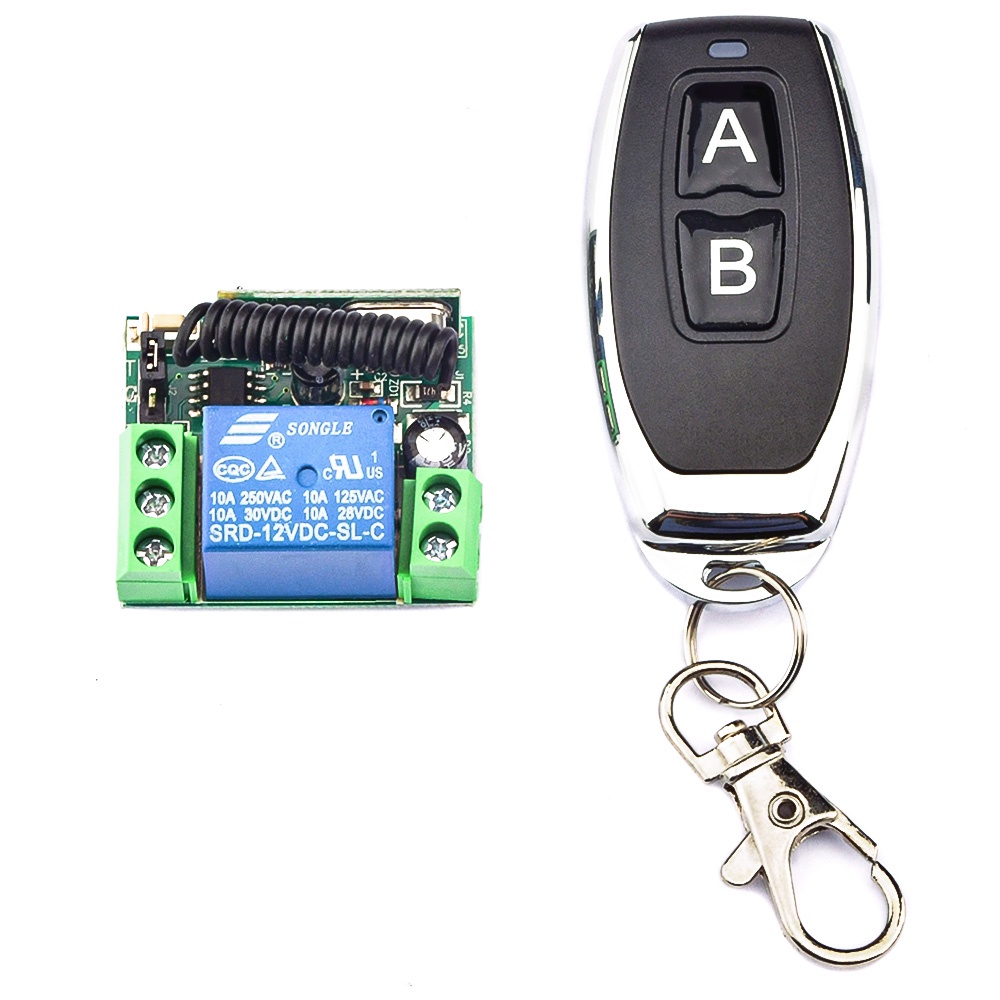 Rơ le DIYMORE DC12V 10A 433mhz không dây điều khiển từ xa chuyên dụng