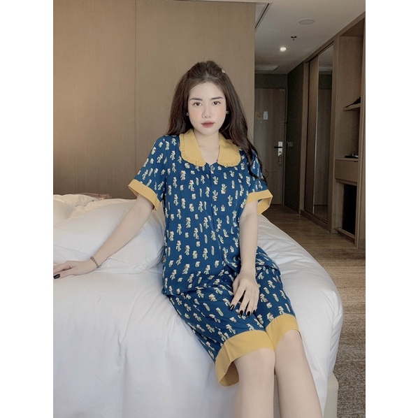 Đồ Bộ Pijama Nữ Lụa Mango Cao Cấp,Tay Ngắn Quần Lửng, Mát Mượt, Không Nhăn | BigBuy360 - bigbuy360.vn