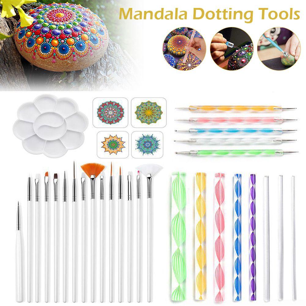 Set 33 Dụng Cụ Làm Đồ Gốm Họa Tiết Mandala|Bút Vẽ Nghệ Thuật Chất Lượng Cao