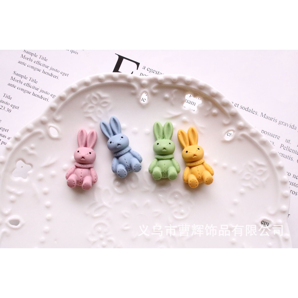 Charm (C376) slime/ Dụng Cụ Charm Trang Trí [Ko Keo &amp; Nút] Hình Thú Màu Pastel