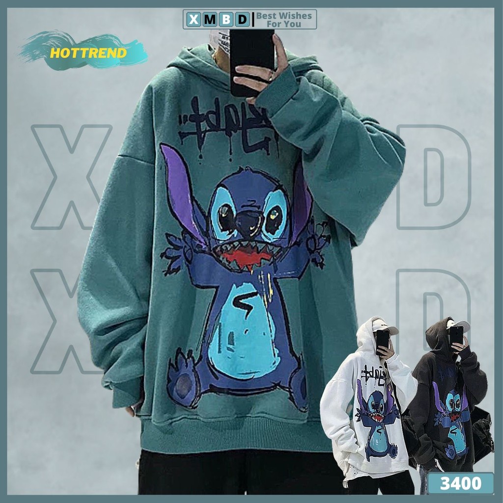 Áo Hoodie Nam Nữ Nỉ Bông Dày Dặn Hàng QC Áo Khoác Hoodie Nỉ Couple Nam Nữ Đôi SWEATER NAM NỮ in STICK CHẤT - AK3400