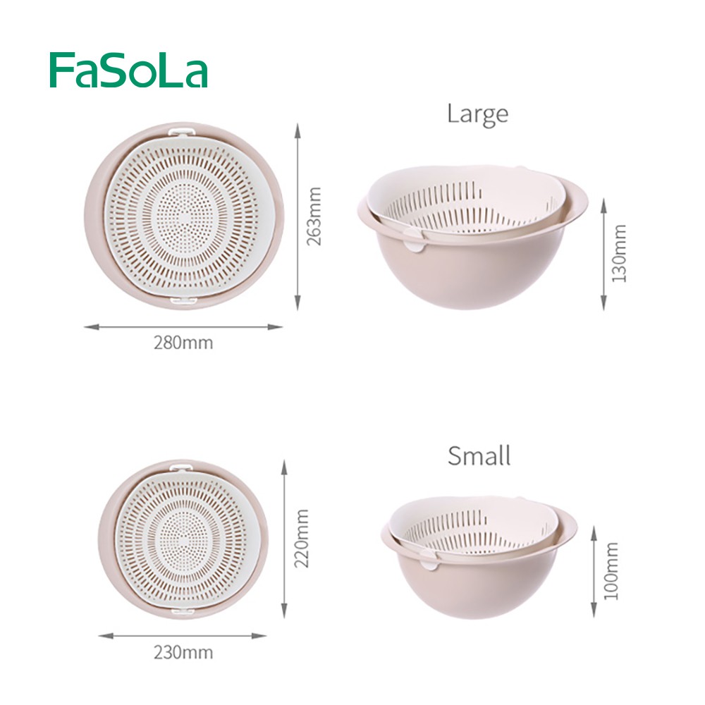 [FREESHIP] Rổ nhựa 2 in 1 FASOLA FSLSH-125B