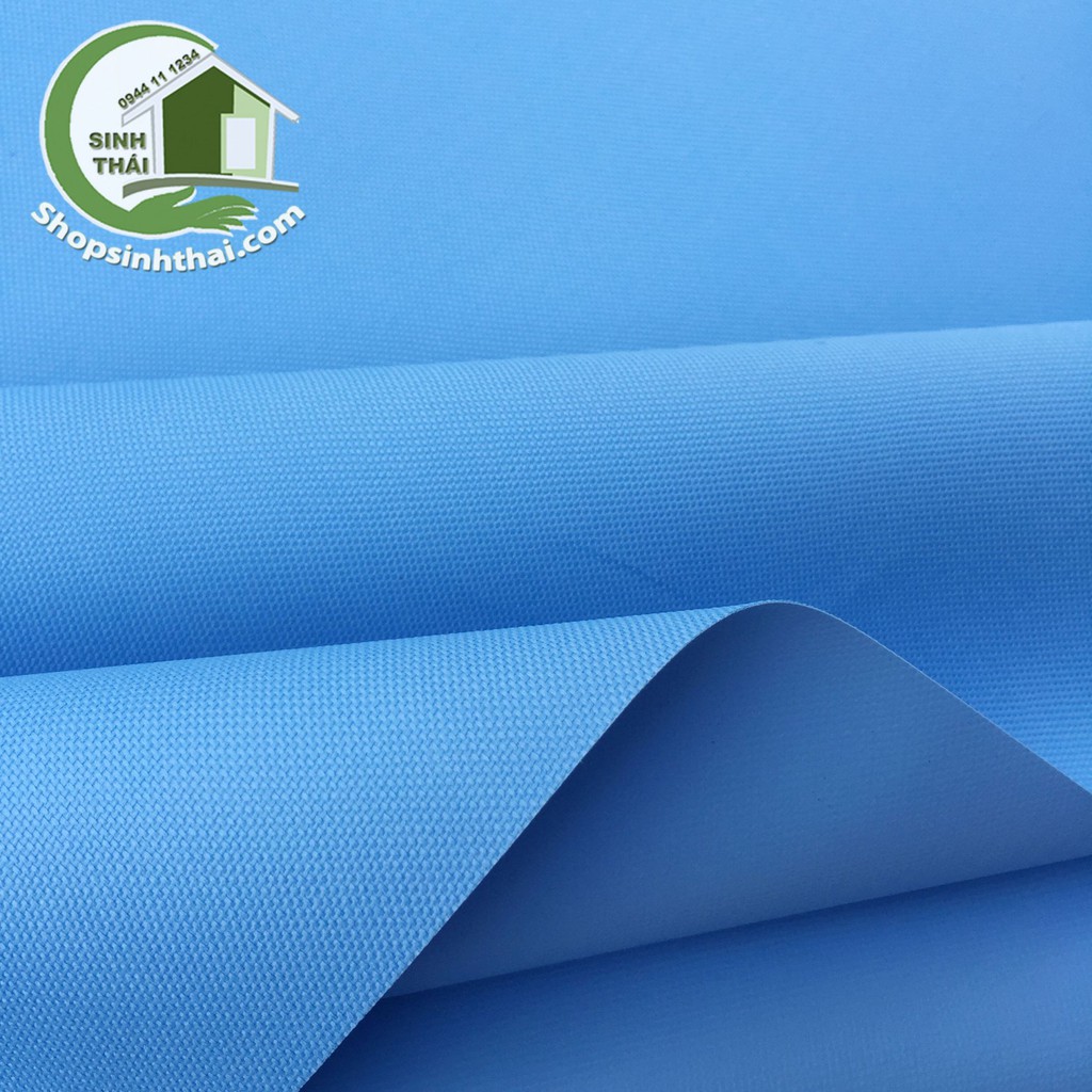 Vải bố PVC màu xanh dương - vải may balo túi xách