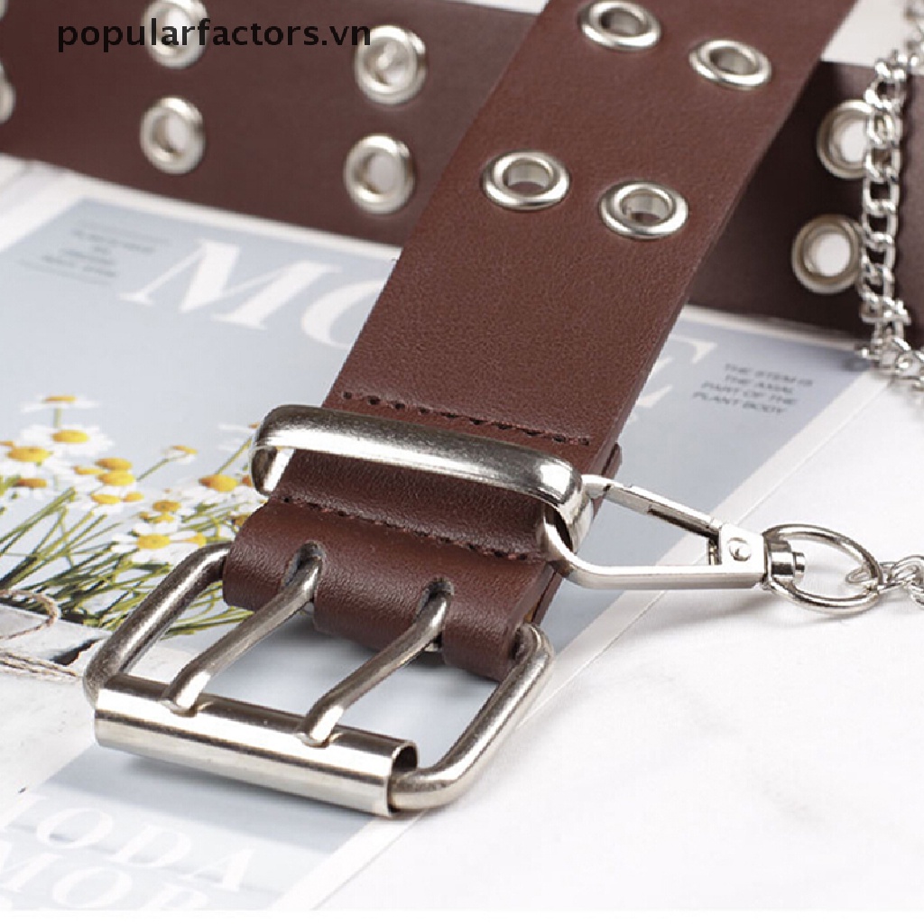 Thắt Lưng Giả Da Phối Khóa Kim Loại Thời Trang 2020 Cá Tính Cho Nữ