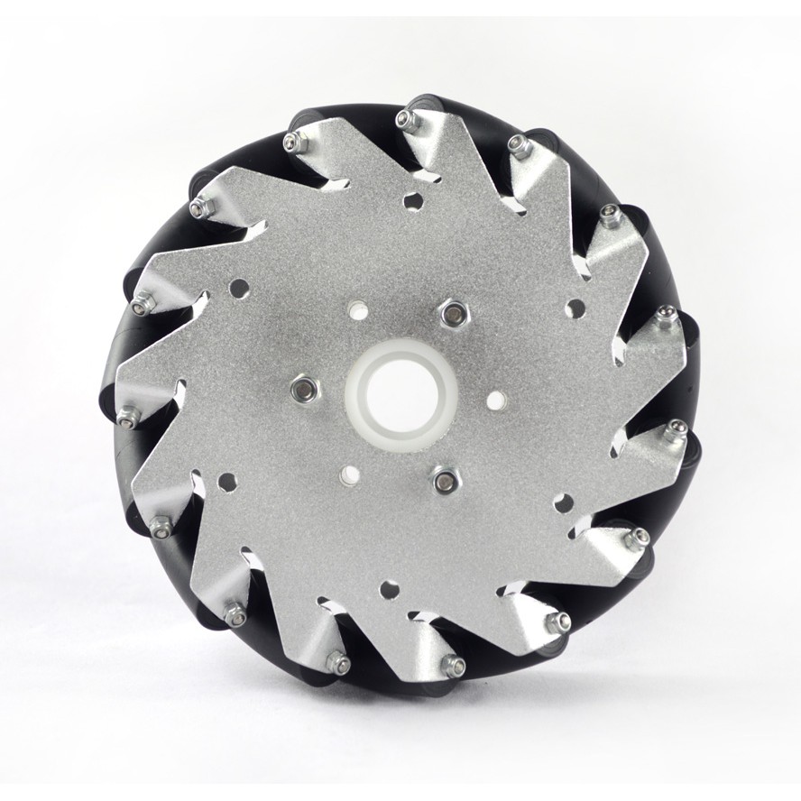 Bánh xe mecanum 152mm,bánh vệ tinh có bạc đạn ,bộ gồm 2 trái và 2 phải