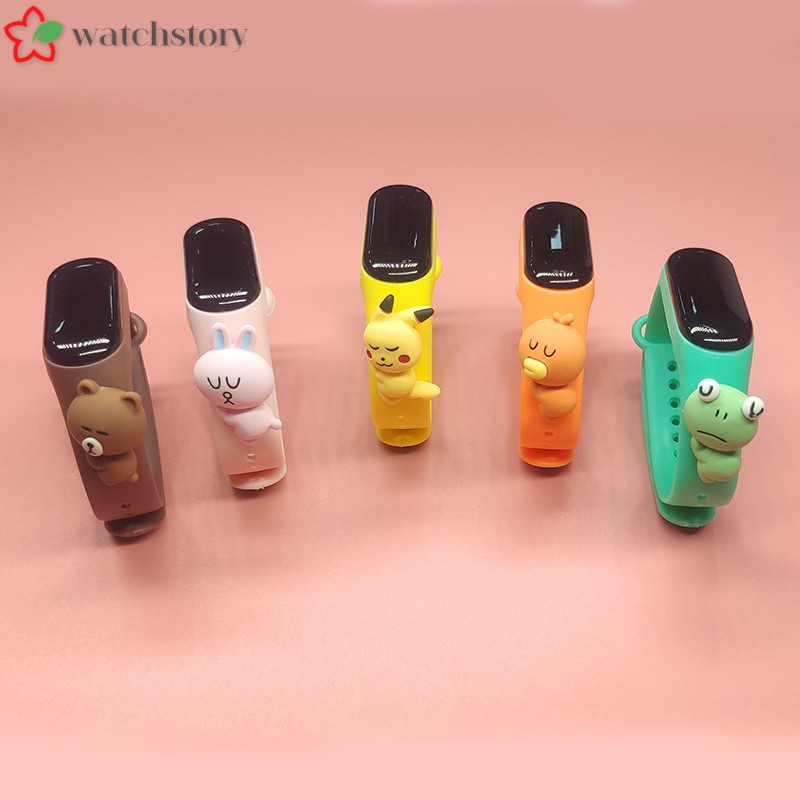 Đồng hồ đeo tay thông minh màn hình cảm ứng Led dạ quang chống nước họa tiết hoạt hình dễ thương cho bé trai và gái