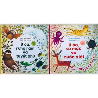 Sách - Giáo dục đa giác quan - Ú òa, rừng rậm và tuyết phủ + Ú òa, sa mạc và nước xiết (Bộ 2 cuốn)